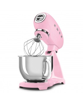 SMEG 50'S Style Retro Komple Pembe Gövde Stand Mikser