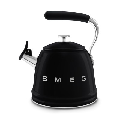 Smeg Düdüklü Ocak Üstü Retro Su Isıtıcı Siyah