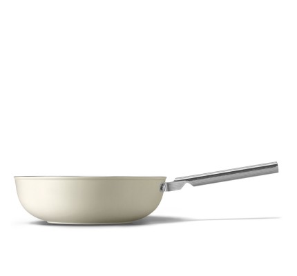 Smeg Cookware 50's Style Krem Wok Tava - 30 cm