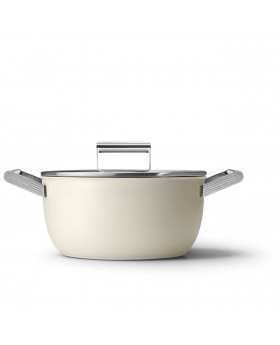 SMEG Cookware 50'S Style Krem Tencere - 24 cm