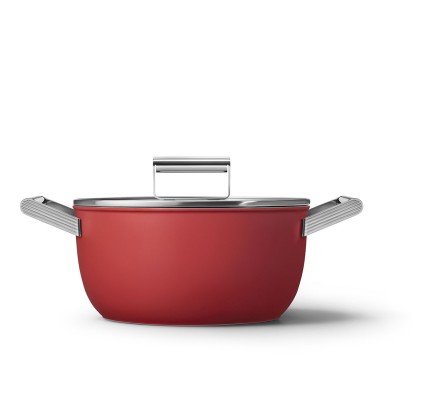 SMEG Cookware 50'S Style Kırmızı Tencere - 24 cm