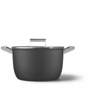 SMEG Cookware 50'S Style Siyah Tencere - 26 cm