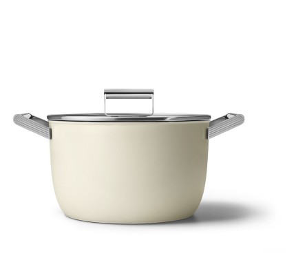 SMEG Cookware 50'S Style Krem Tencere - 26 cm